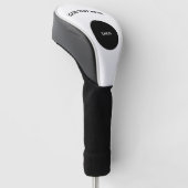 文字シンプル促進付きロゴ ゴルフヘッドカバー (アングル)