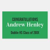 文字シンプル卒業党のお願い 長方形シール (正面)