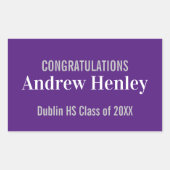 文字シンプル卒業党のお願い 長方形シール (正面)