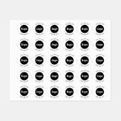 文字シンプル服付きロゴ ラベル (シート)