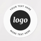 文字シンプル服付きロゴ ラベル (デザイン1)