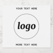 文字シンプル販売促進用ロゴ スパークリングワインラベル (シングルラベル)