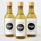 文字シンプル販売促進用ロゴ ワインラベル (ボトル)