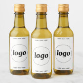 文字シンプル販売促進用ロゴ ワインラベル (ボトル)