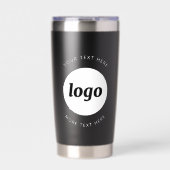 文字シンプル販売促進用ロゴ 保温保冷タンブラー (正面)