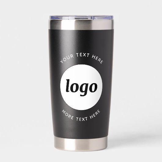 文字シンプル販売促進用ロゴ 保温保冷タンブラー (正面)