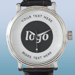 文字シンプル販売促進用ロゴ 腕時計<br><div class="desc">このデザインに独自のロゴと文字の選択を追加する。上または下の文字もしを削除ミニマリストとプロフェッショナル。お客様素晴らしや顧客に対するプロモーション製品またはギフトとして。</div>