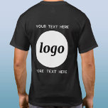 文字シンプル販売促進用ロゴ Tシャツ<br><div class="desc">このデザインに独自のロゴと文字の選択を追加ユニセックス。上または下の文字もしを削除ミニマリストとプロフェッショナル。従業員素晴らしやスタッフのブランディングや制服、または顧客や顧客のためのプロモーション製品として。</div>