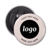 文字シンプル赤面ピンクプロモーション付きロゴ 栓抜き (正面)