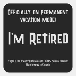 文字シンプル退職用キャンドルシール スクエアシール