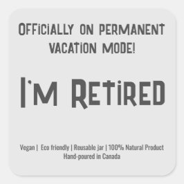 文字シンプル退職用キャンドルシール スクエアシール