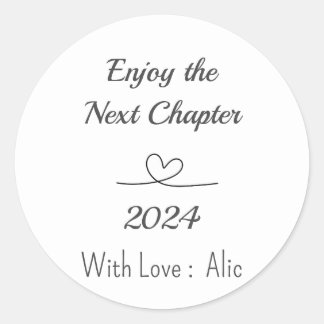 文字シンプル退職用キャンドルシール ラウンドシール