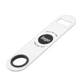 文字シンプルQRコード事業付きロゴ スピード栓抜き (正面アングル)