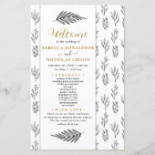 文字スクリプトミニマル結婚式 プログラム (正面)