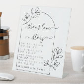 文字スクリプト私たちの愛の物語タイムラインペデスタルサイン 台座サイン (インサイチュ)