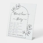 文字スクリプト私たちの愛の物語タイムラインペデスタルサイン 台座サイン (正面)