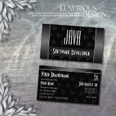 文字スタイリッシュ付き白黒カッコいいパターン 名刺