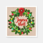 文字セルビエットデテーブルジョエウノエルのカクテルを編集 スタンダードカクテルナプキン (正面)