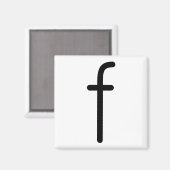 文字タイトル"f"マグネット マグネット (正面/裏面)