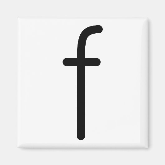文字タイトル"f"マグネット マグネット (正面)
