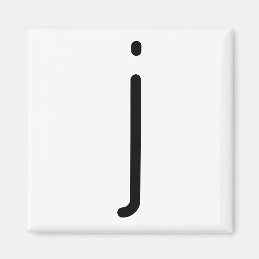 文字タイトル「j」マグネット マグネット (正面)