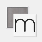 文字タイトル「m」マグネット マグネット (正面/裏面)