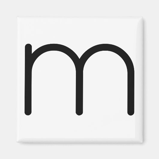 文字タイトル「m」マグネット マグネット (正面)