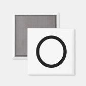 文字タイトル「o」マグネット マグネット (正面/裏面)