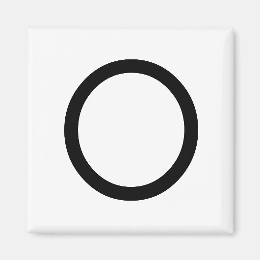 文字タイトル「o」マグネット マグネット (正面)