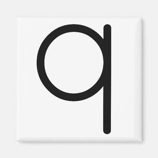 文字タイトル「q」マグネット マグネット (正面)