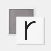 文字タイトル「r」マグネット マグネット (正面/裏面)
