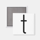 文字タイトル「t」マグネット マグネット (正面/裏面)