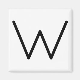 文字タイトル「w」マグネット マグネット