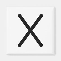 文字タイトル「x」マグネット