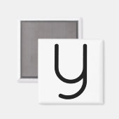 文字タイトル「y」マグネット マグネット (正面/裏面)