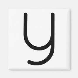 文字タイトル「y」マグネット マグネット