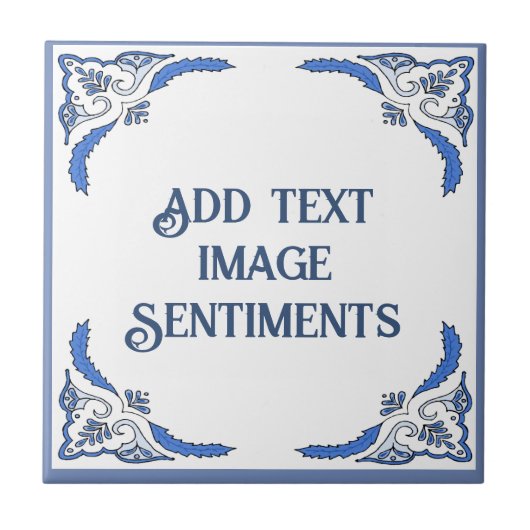 文字タイルの追加、オランダの外観、個人設定 タイル (正面)