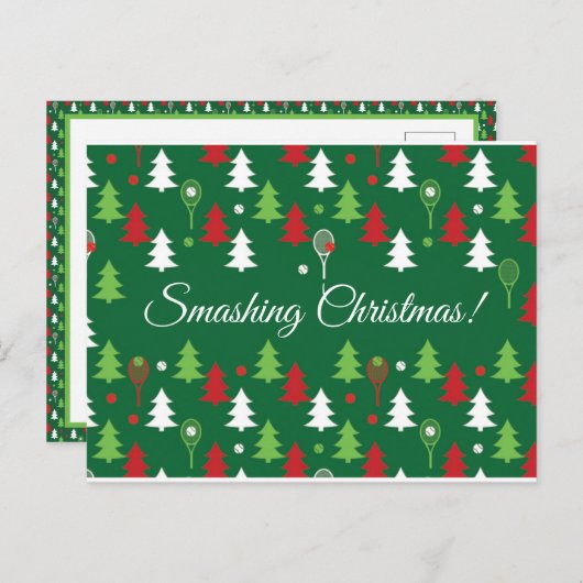 文字💚💔🤍テニスクリスマス ポストカード (正面/裏面)