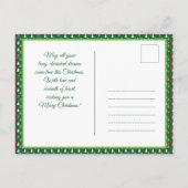 文字💚💔🤍テニスクリスマス ポストカード (裏面)