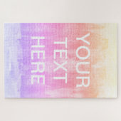 文字テンプレートの追加 |グラデーシカラフルョンの背景 ジグソーパズル (横)