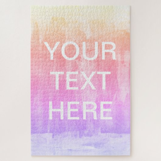 文字テンプレートの追加 |グラデーシカラフルョンの背景 ジグソーパズル (縦)