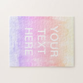 文字テンプレートの追加 |グラデーションカラフルアートワーク ジグソーパズル (横)