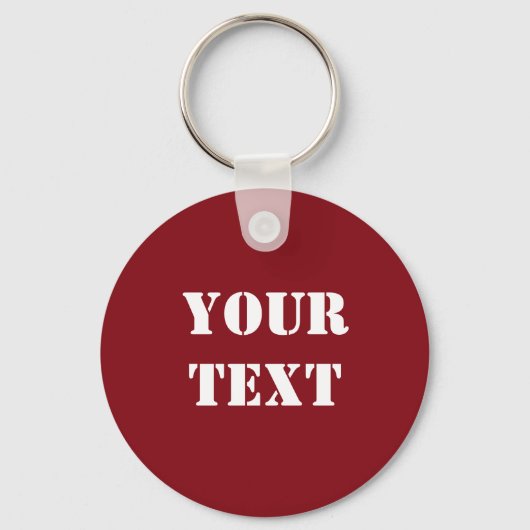 文字テンプレートキーチェーンラグランレッド キーホルダー (正面)