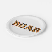 文字デザインなとどろきのトラのプリント ペーパープレート (アングル)