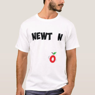 文字デザインなアイザックニュートンの重力 Tシャツ