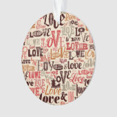 文字デザインなクールな愛 オーナメント (正面)