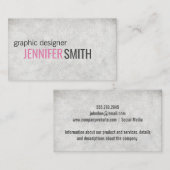 文字デザイン / グランジ 名刺 (正面/裏面)