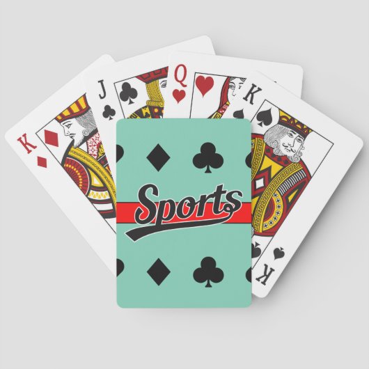 文字デザイン: SPORTS black +自分の文字とアイディア トランプ (裏面)