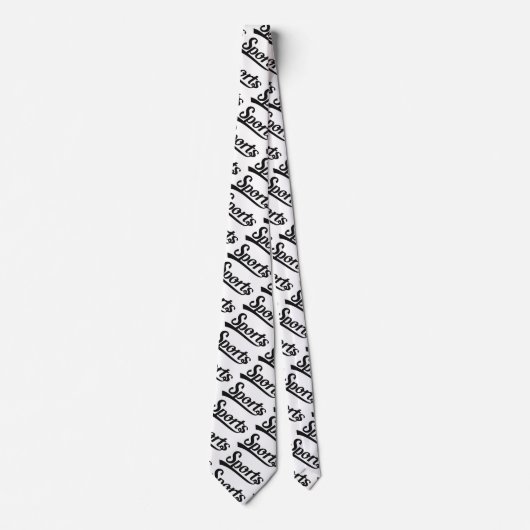 文字デザイン: SPORTS black +自分の文字とアイディア ネクタイ (正面)