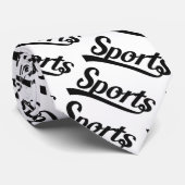 文字デザイン: SPORTS black +自分の文字とアイディア ネクタイ (ロール)